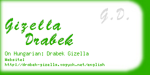 gizella drabek business card